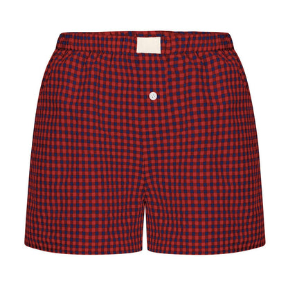 Lysandra Gingham Pull-On Boxer Shorts