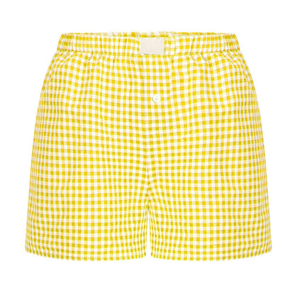 Lysandra Gingham Pull-On Boxer Shorts