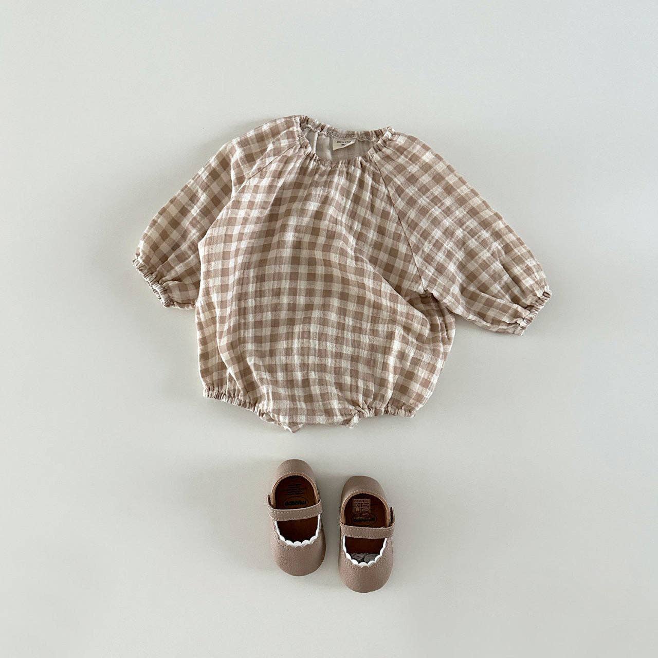 Heart & Plaid Graphic New Arrive Onesies