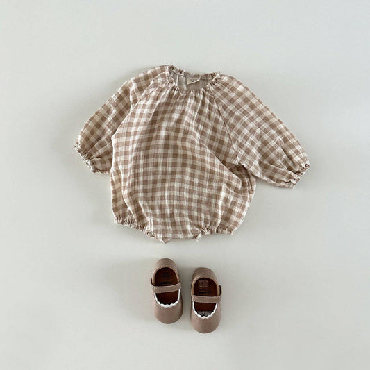 Heart & Plaid Graphic New Arrive Onesies