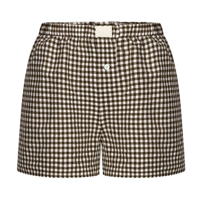 Lysandra Gingham Pull-On Boxer Shorts