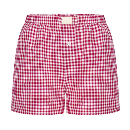 Lysandra Gingham Pull-On Boxer Shorts