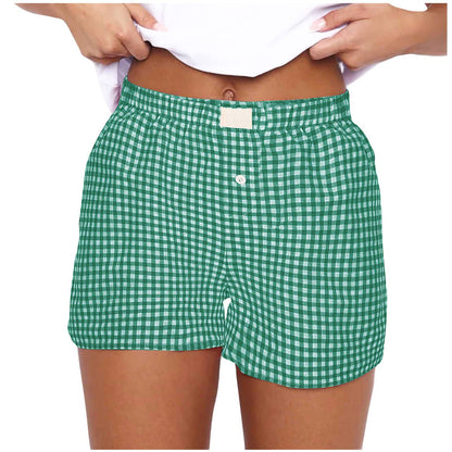 Lysandra Gingham Pull-On Boxer Shorts