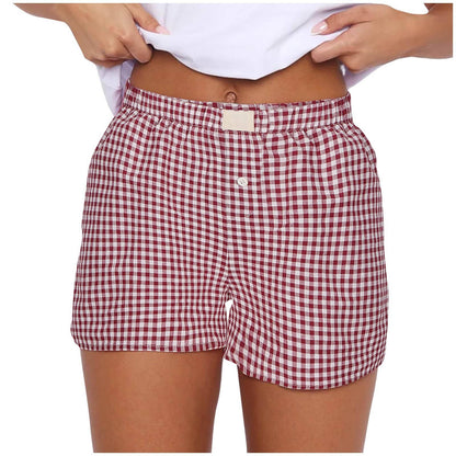 Lysandra Gingham Pull-On Boxer Shorts